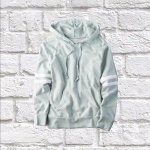 american eagle soft arm stripe mint hoodie